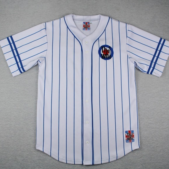 The Whoo Other - The Who Moving On 19 Baseball Jersey Shirt Mens Size L Polyester Short Sleeve